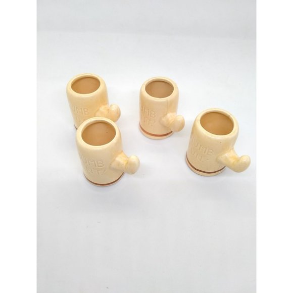 Vintage set of four Thumb do dont fun cant shot glasses - Picture 11 of 12
